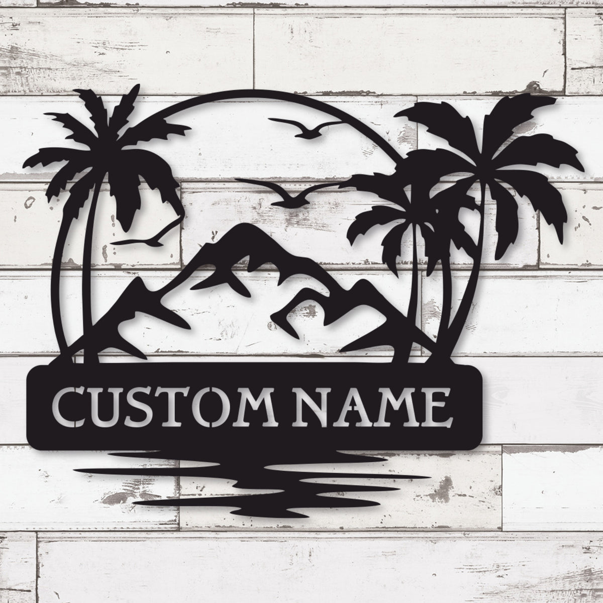 Custom Tropical Palm Trees Wall Art Made in the USA K amp S Design Elements