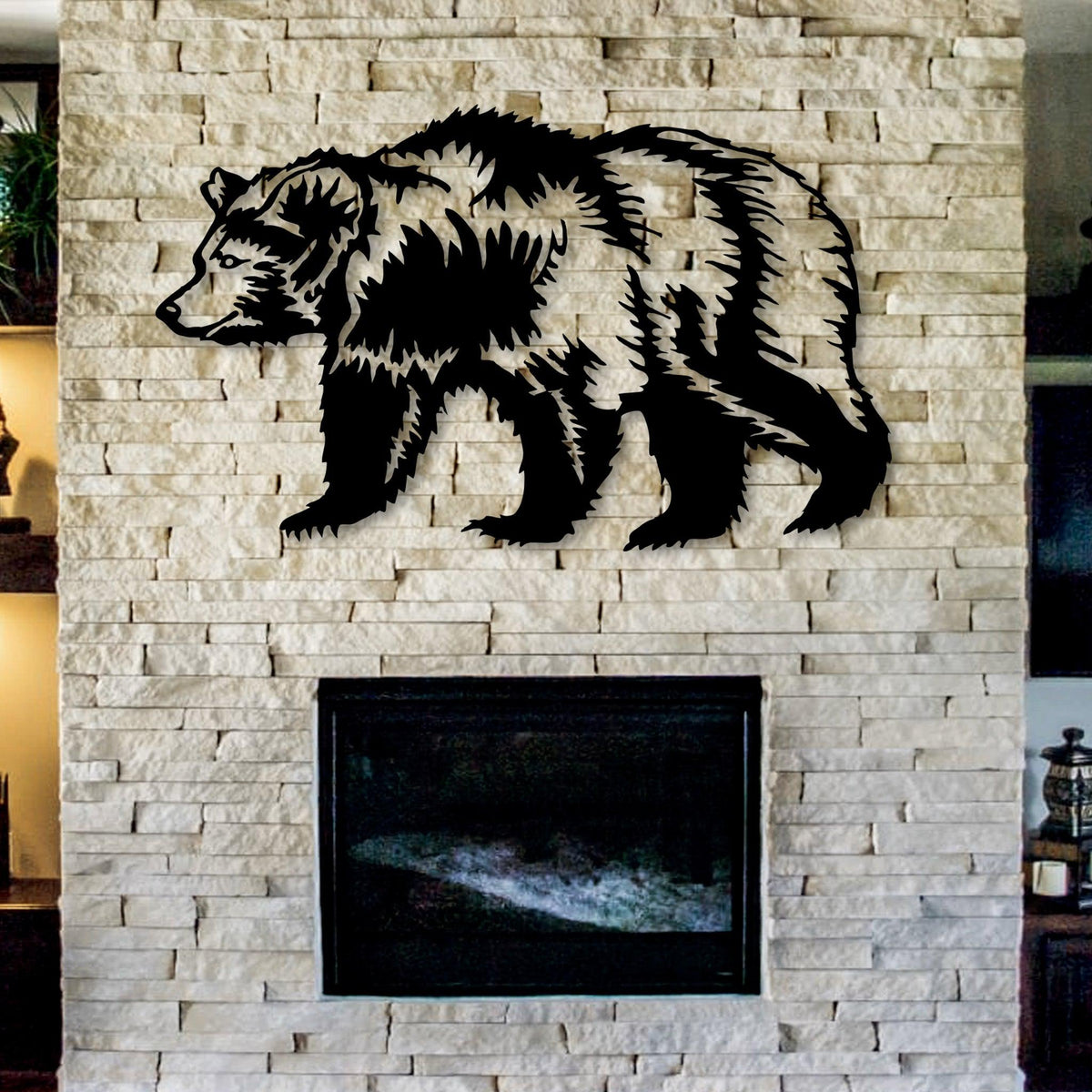 Bear Metal Wall Art Cabin & Wildlife Decor Made In The USA K&S