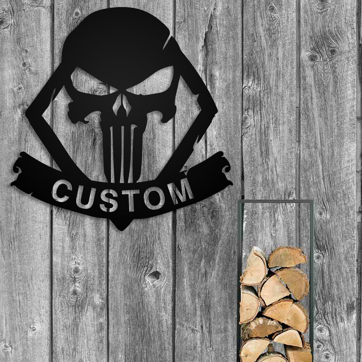 Red Punisher Symbol Punisher Skull - Reflections In Metal - Foto 8