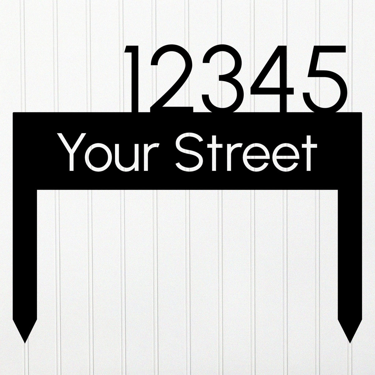 Custom metal address sign, custom street, rustic décor, metal numbers