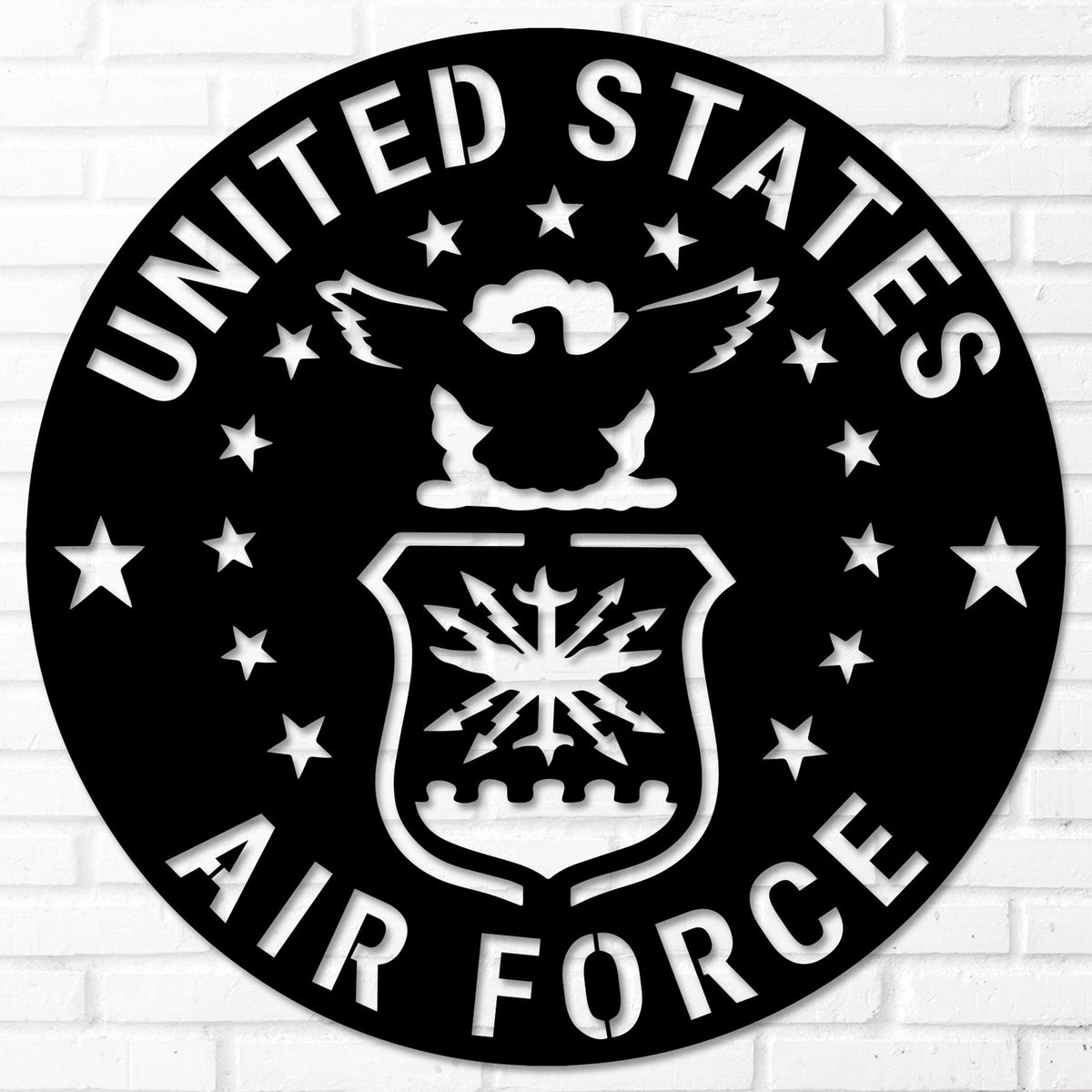 US Air Force Seal Metal Wall Art Metal Military Decor USA Made K