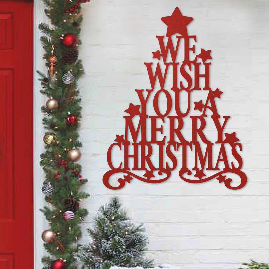 We Wish You A Merry Christmas Metal Wall Decor