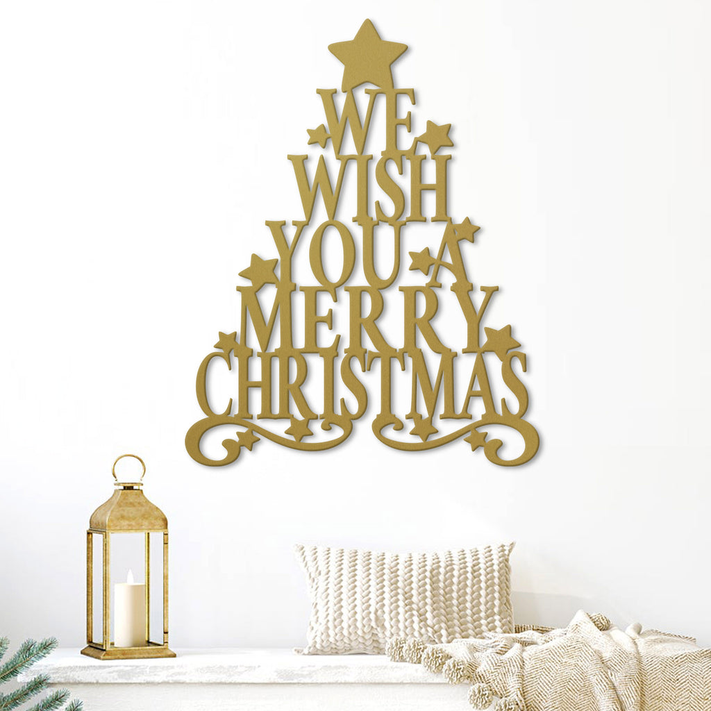 We Wish You A Merry Christmas Metal Wall Decor