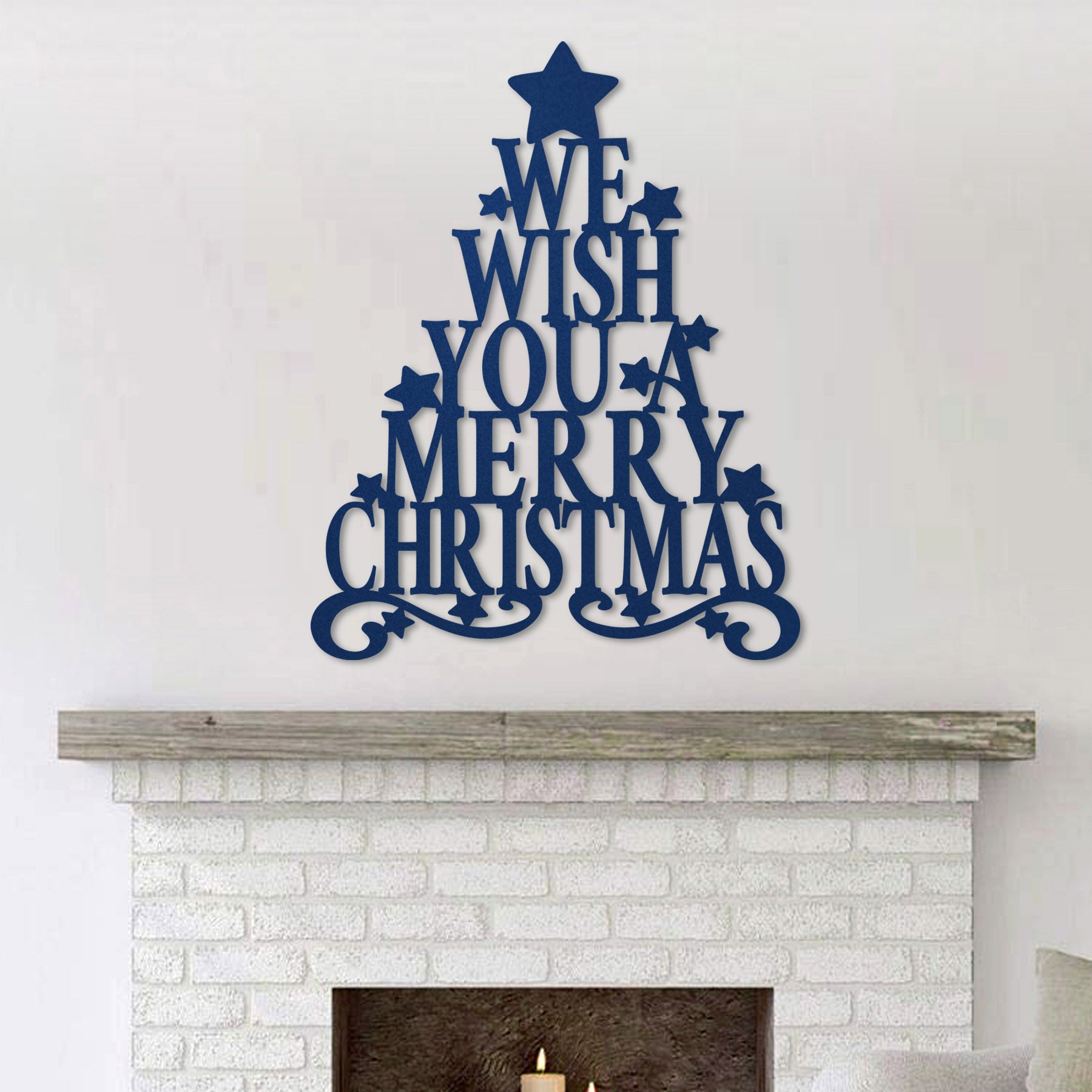 We Wish You A Merry Christmas Metal Wall Decor | K&S Design Elements