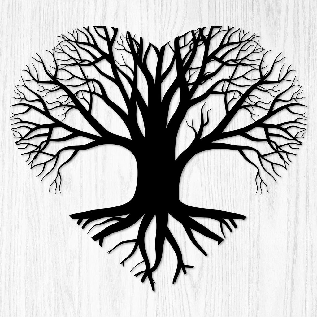 Tree Of Life Heart Metal Wall Art