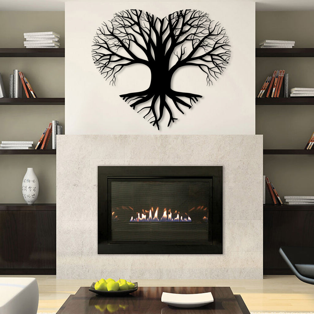 Tree Of Life Heart Metal Wall Art