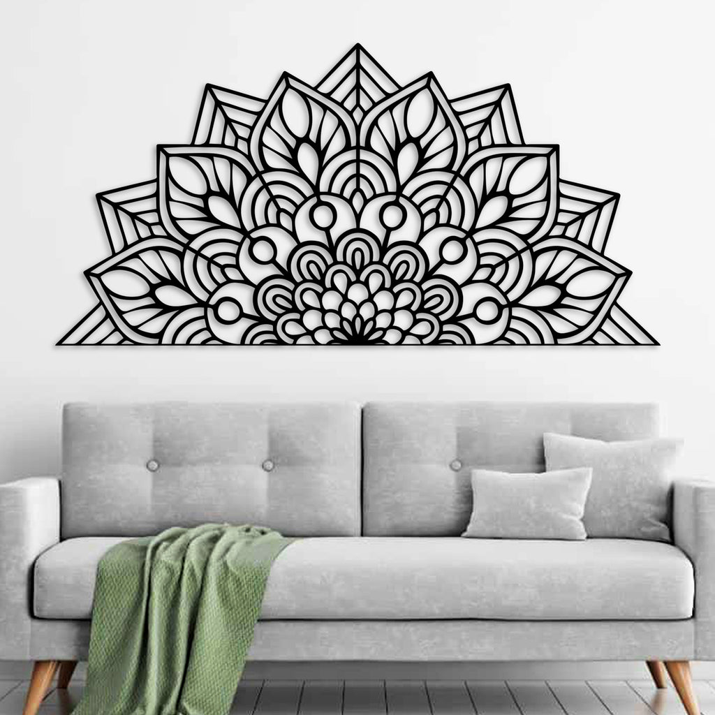 Mandala Half Metal Wall Art