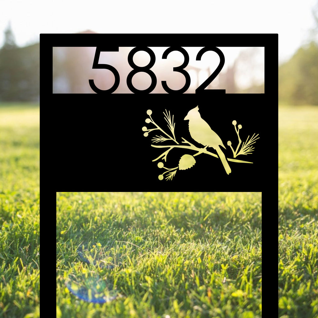 Custom Cardinal Address Sign | Metal Garden Art | Made in the USA | K&S ...