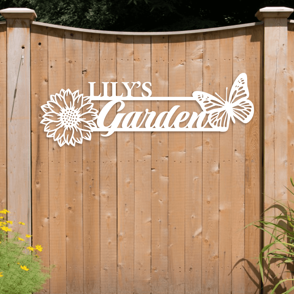 Personalized Garden Sign Metal Wall Art