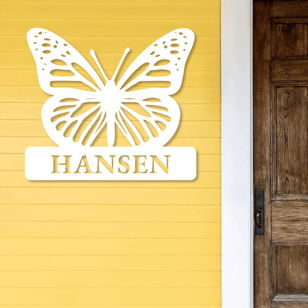 Custom Butterfly Sign | Personalized Metal Art | Home & Garden Decor ...