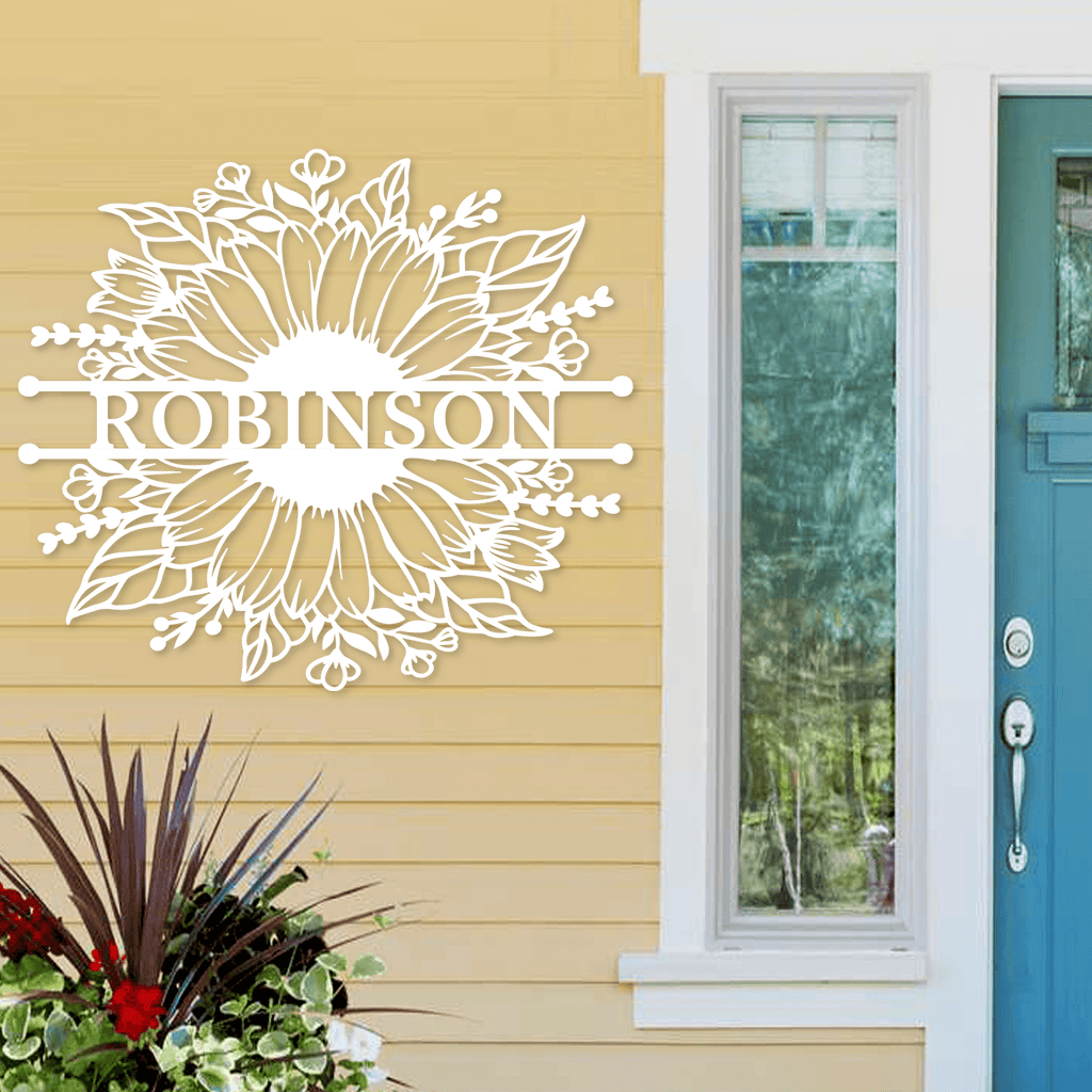 Custom Sunflower Metal Sign Monograms Garden Art Home Decor K S custom-sunflower-metal-sign-monograms-garden-art-home-decor-k-s