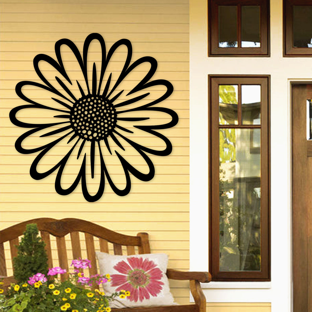 Daisy Wall Art Metal Garden Art & Home Decor Made In The USA K&S