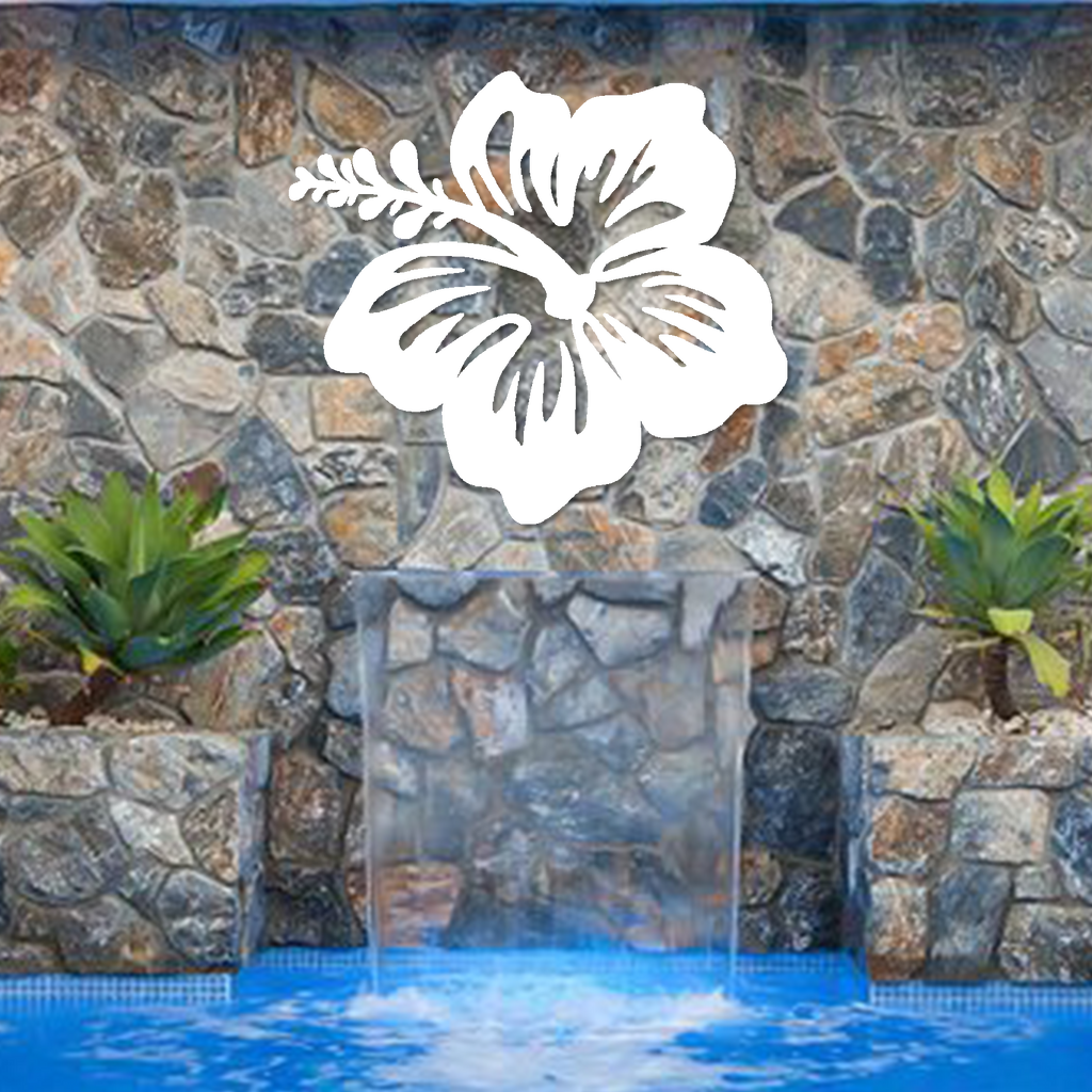Hibiscus Metal Wall Art Metal Garden Decor Made In The USA K S hibiscus-metal-wall-art-metal-garden-decor-made-in-the-usa-k-s