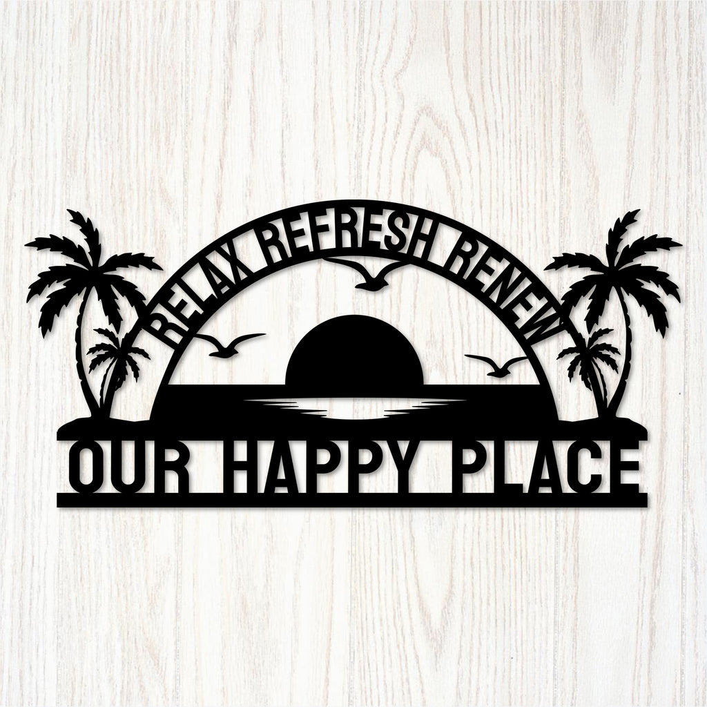 Our Happy Place Metal Art