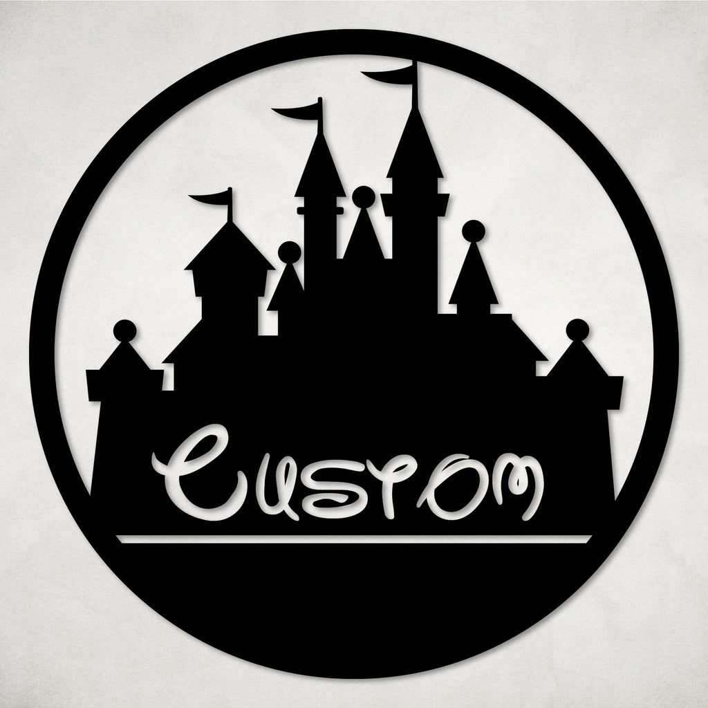 Custom Disney Inspired Castle Monogram Sign