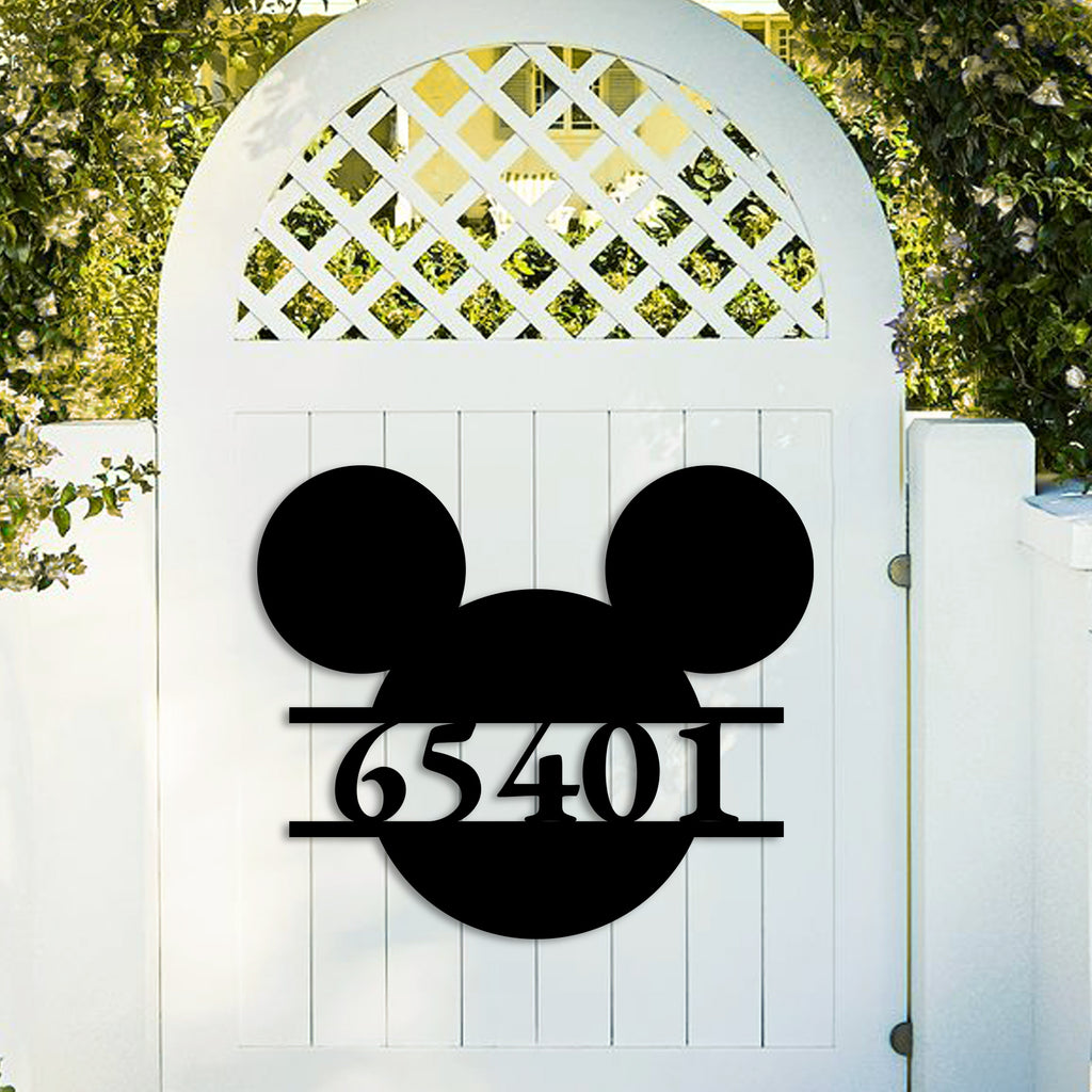 Mickey Mouse Address Sign | Metal Art & Disney Decor | USA Made | K&S ...