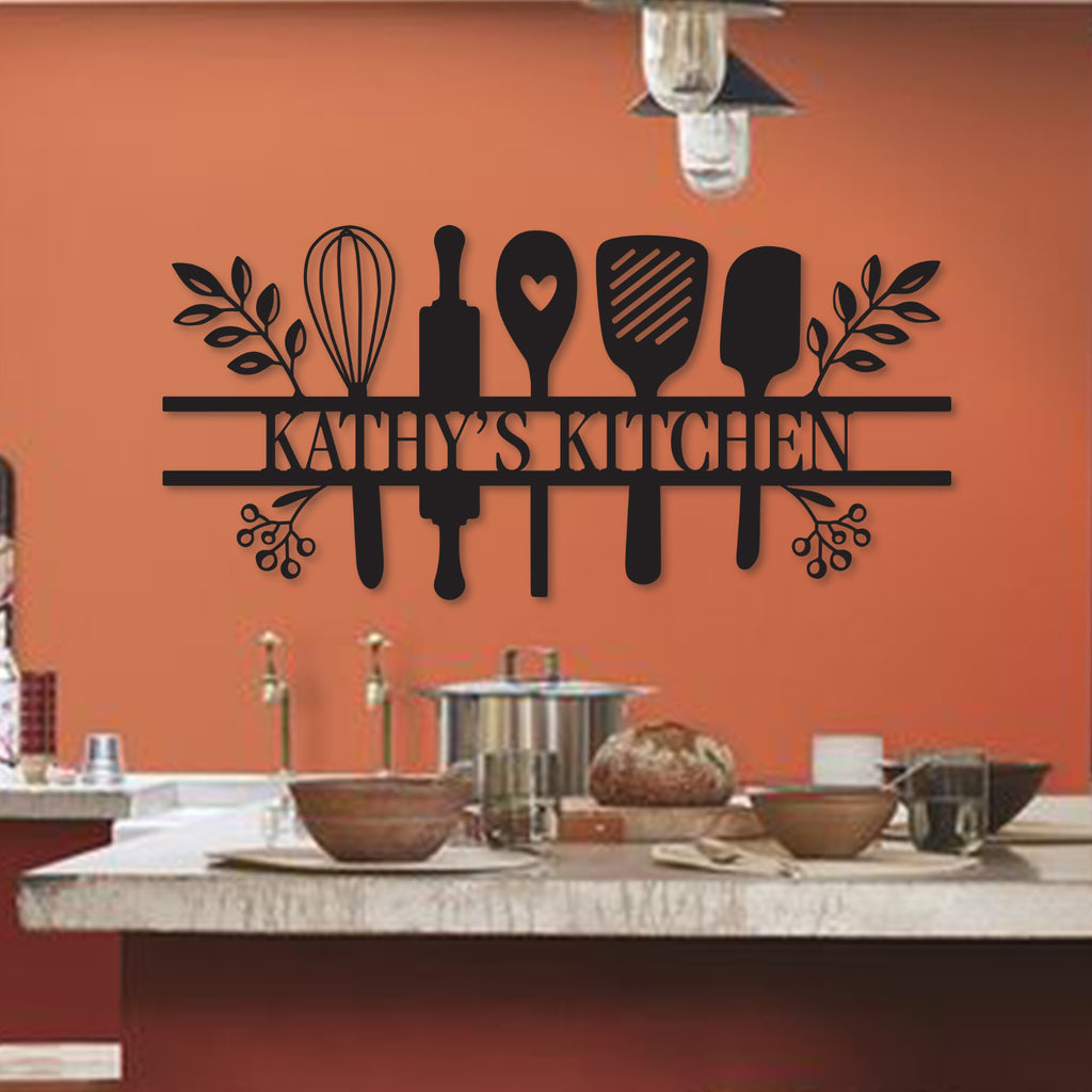Mom's Kitchen Is Seasoned With Love | Metal Wall Art & Kitchen Decor ...