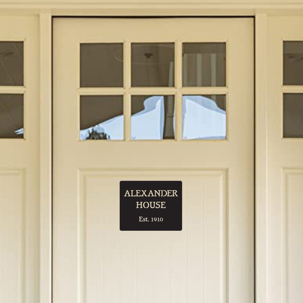 Alexander House Door Plate