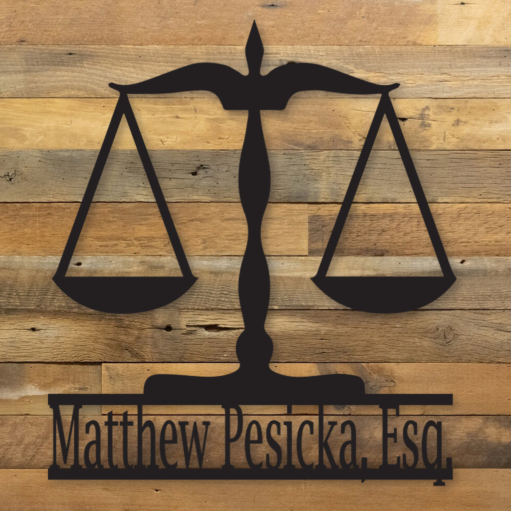Scales of Justice Metal Wall Decor