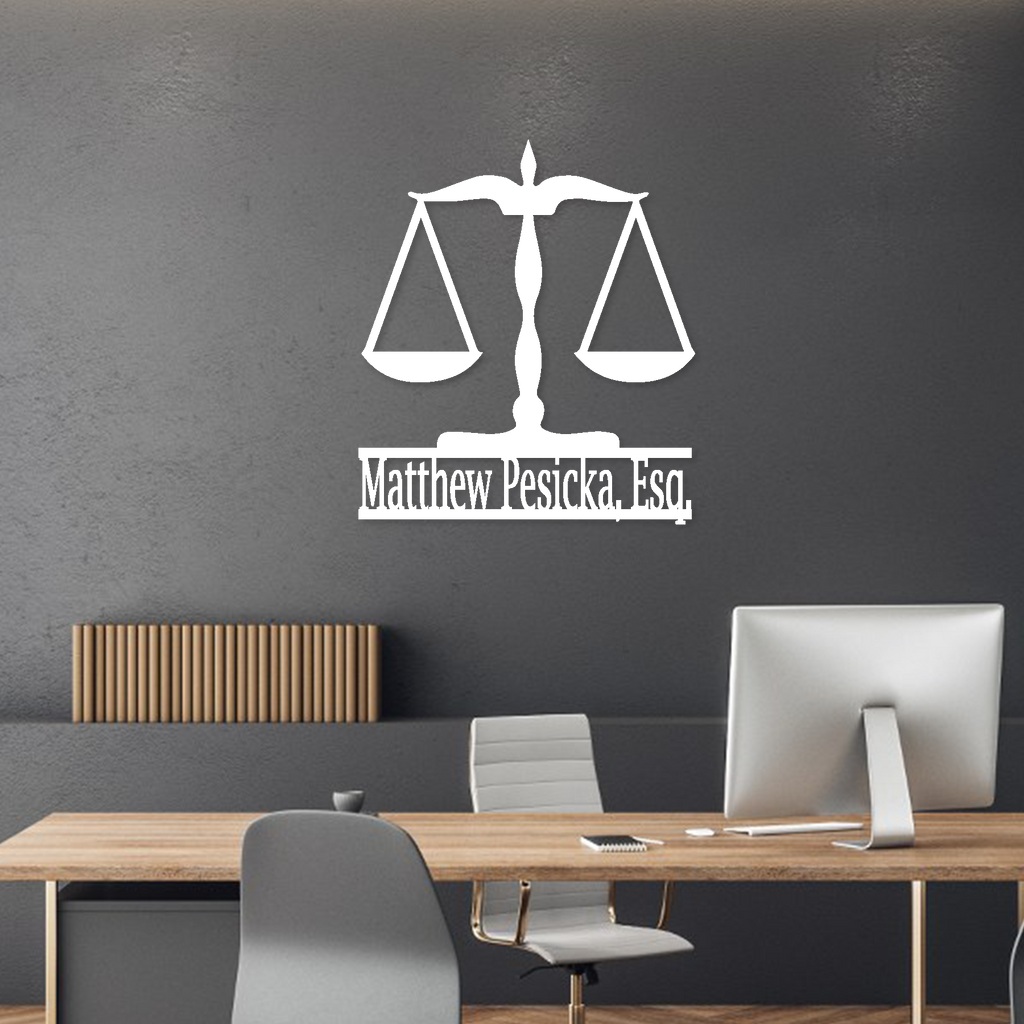 Scales of Justice Metal Wall Decor