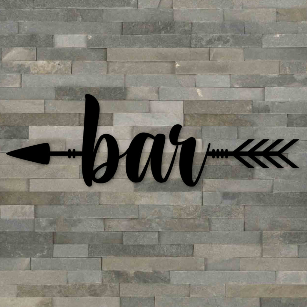 Left Bar Arrow Metal Wall Décor | K&S Design Elements