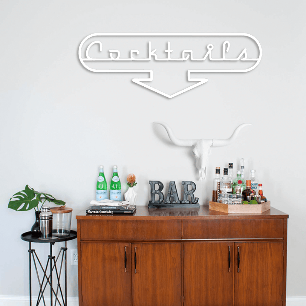 Cocktails Metal Wall Decor