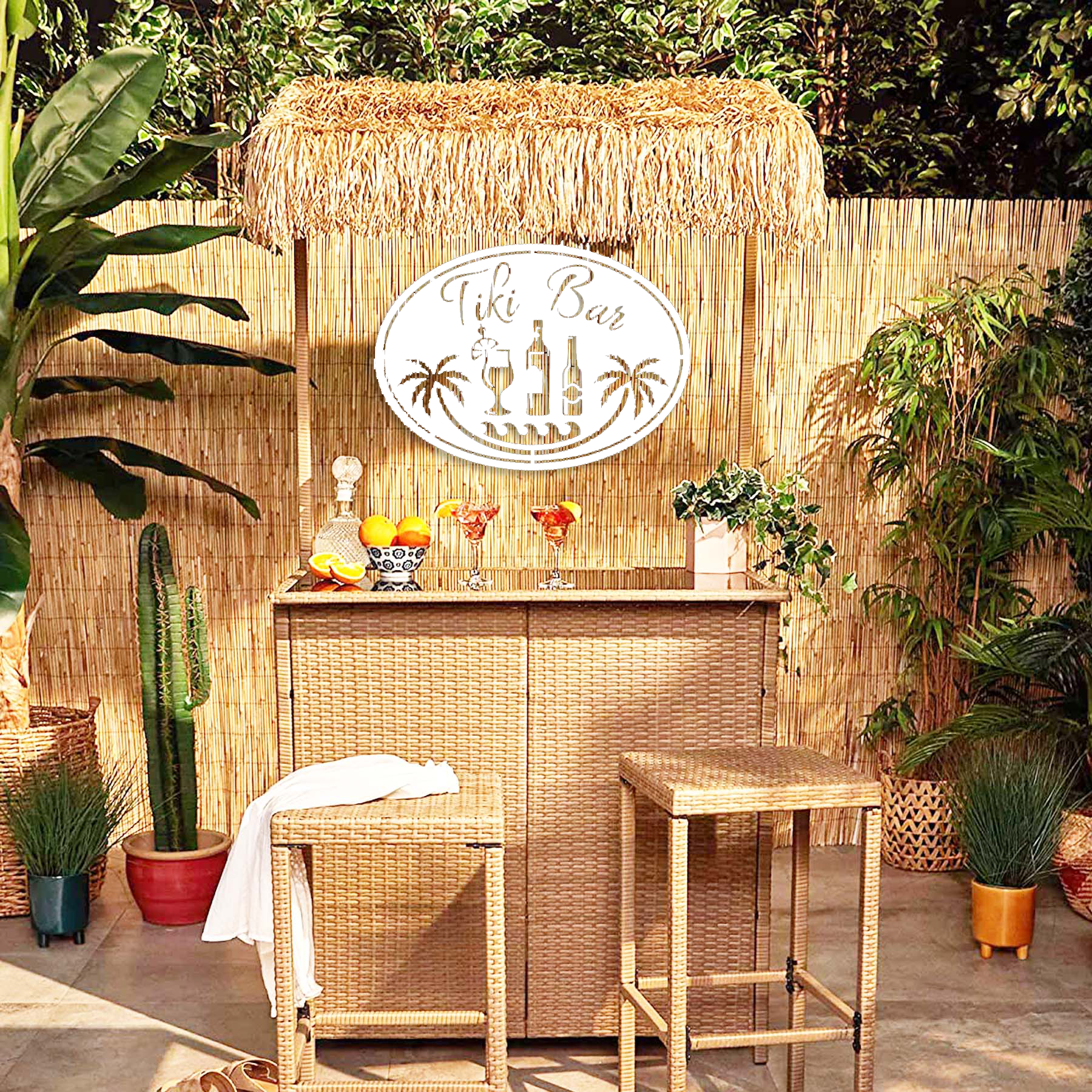 Tiki Bar Sign | Metal Wall Art & Tropical Decor | Made In The USA