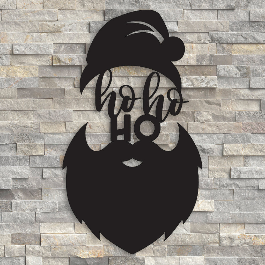 Ho Ho Ho Santa Beard Metal Wall Decor