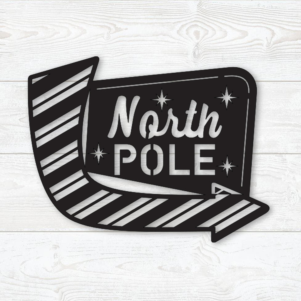 North Pole Metal Wall Decor
