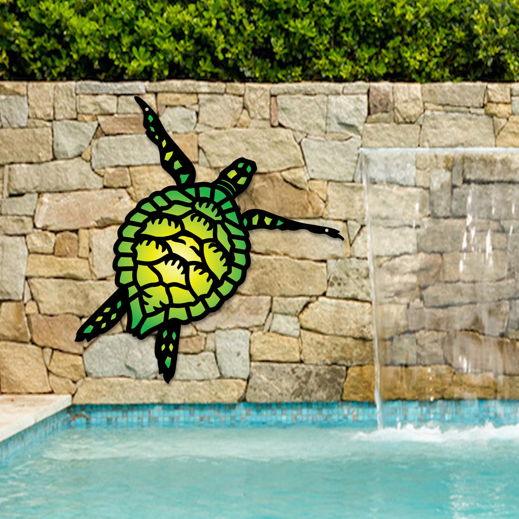 Sea Turtle Colorful Metal Wall Decor