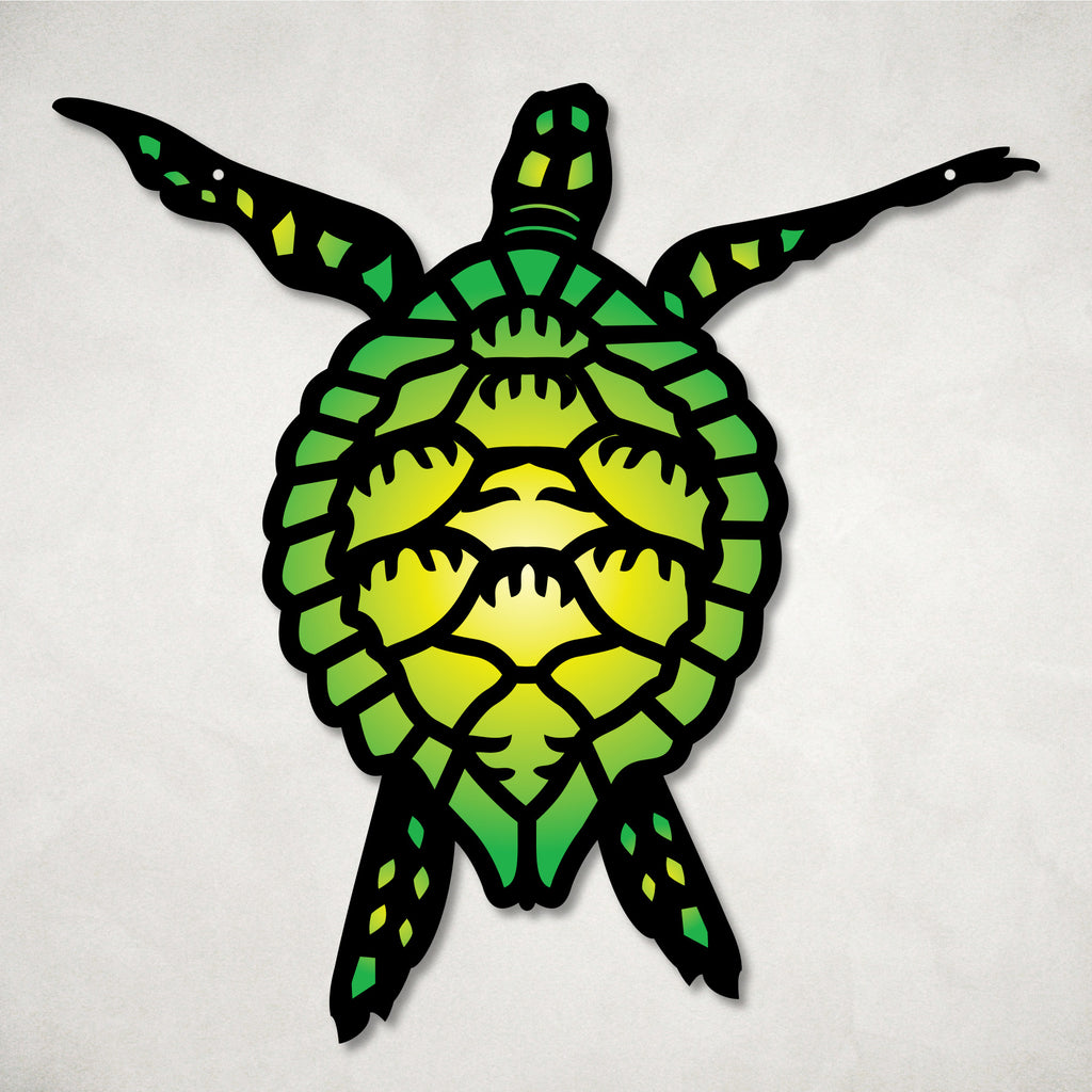 Sea Turtle Colorful Metal Wall Decor