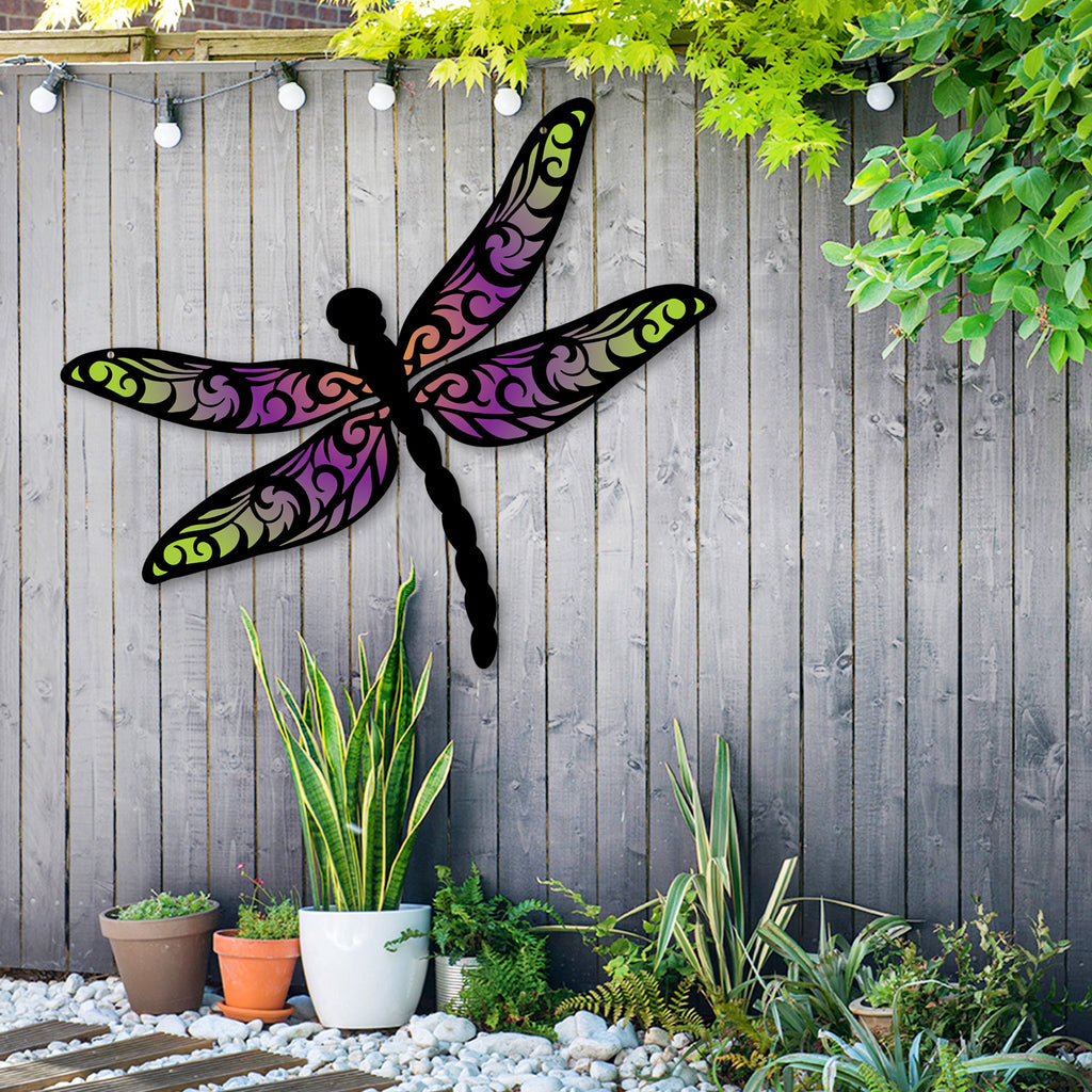 Colorful Dragonfly Metal Wall Art