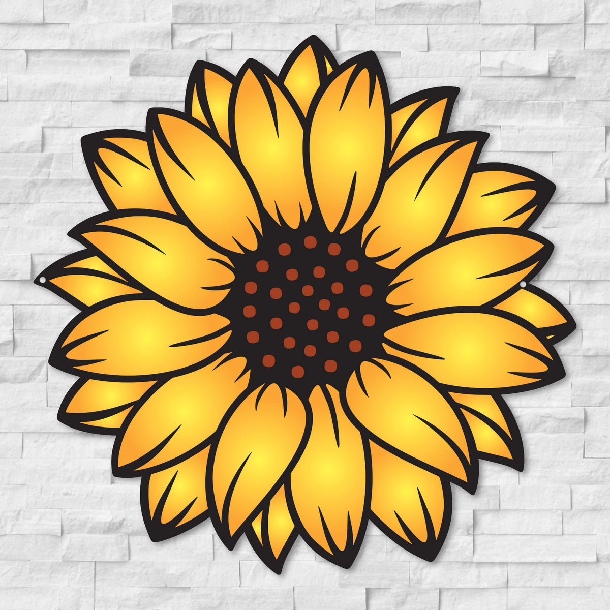 Sunflower Metal Wall Art Colorful Garden Decor Made In The USA K