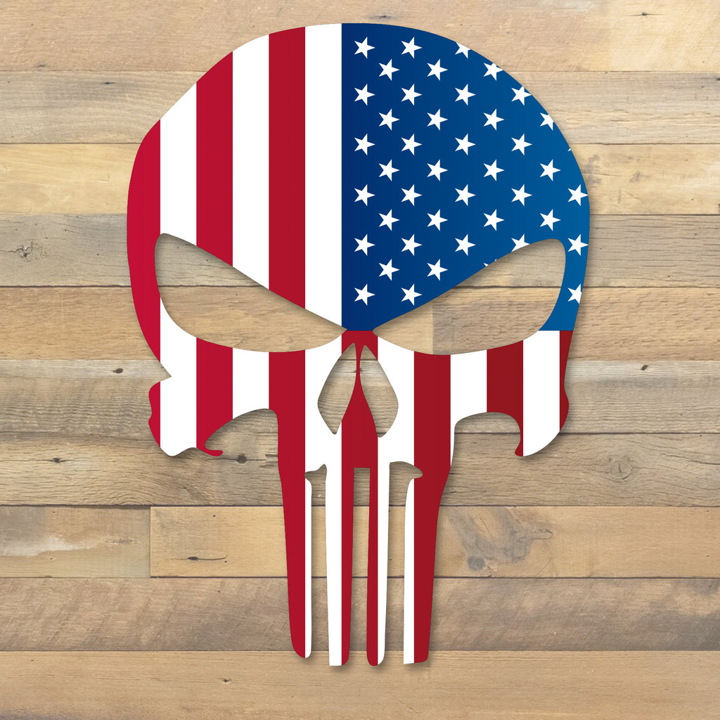 American Flag Punisher Skull Wall Art