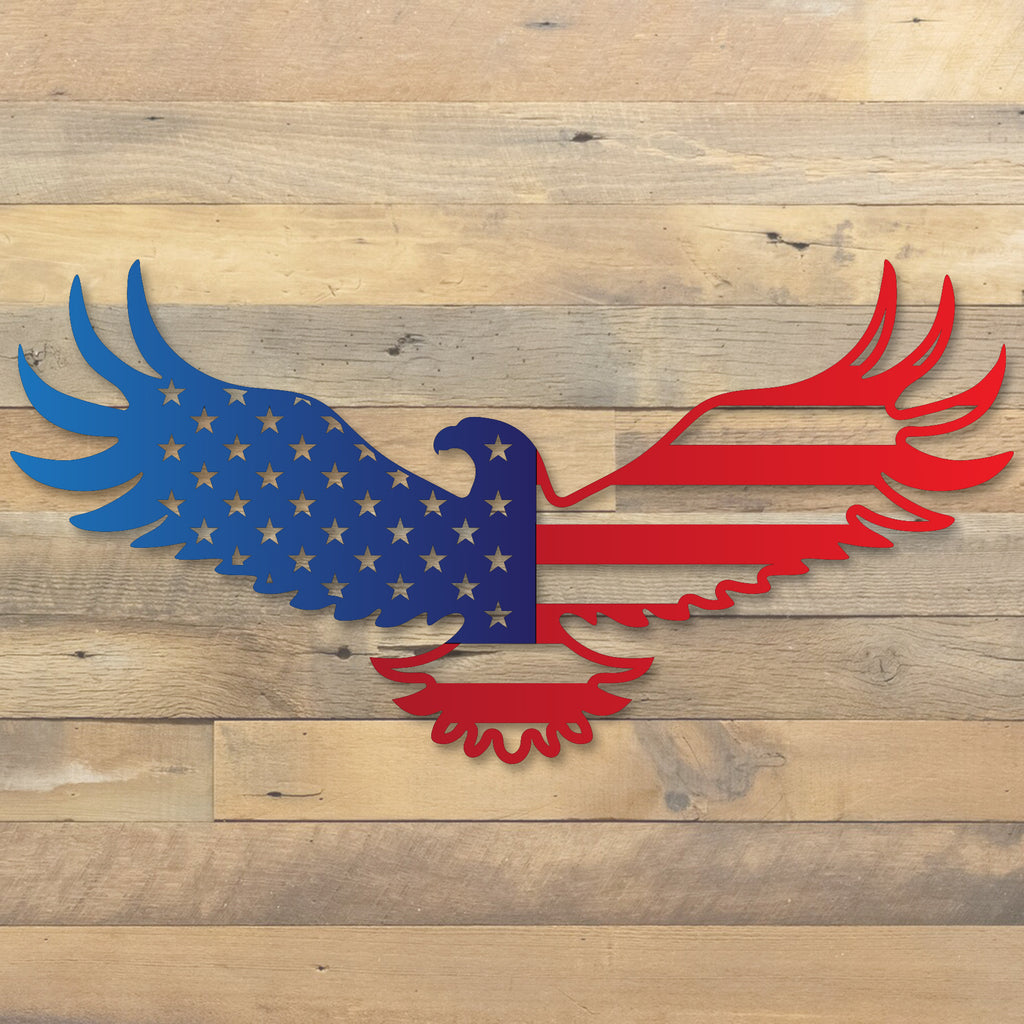 American Flag Eagle Metal Wall Art