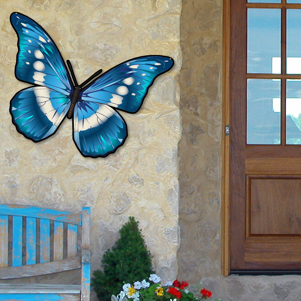 Colorful Blue Butterfly Wall Décor