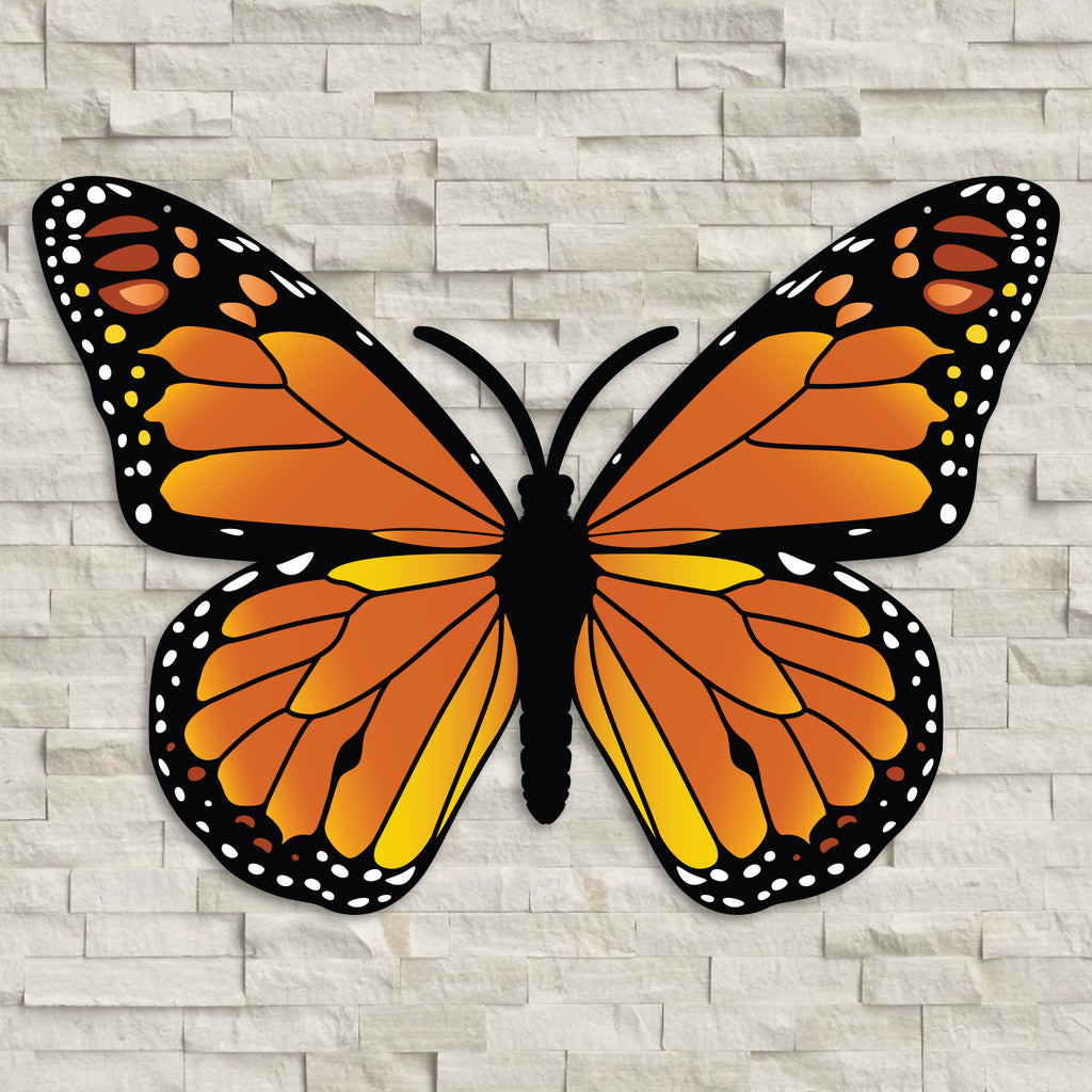 Metal butterfly wall art, Monarch butterfly, metal wall hanging