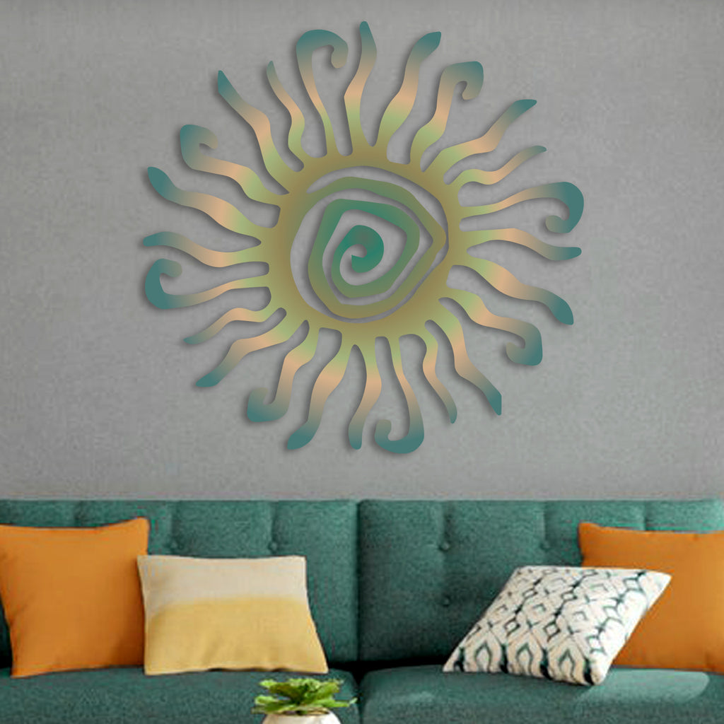 Abstract Sun Metal Wall Art