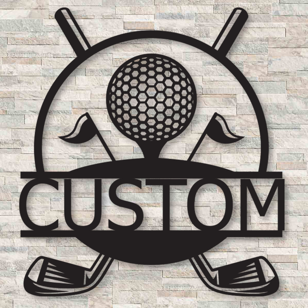 Custom Golf Decor Metal Wall Art