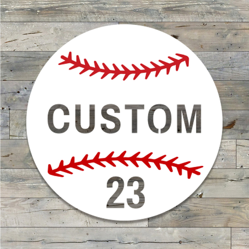 Color Splashed Custom Baseball Wall Decor