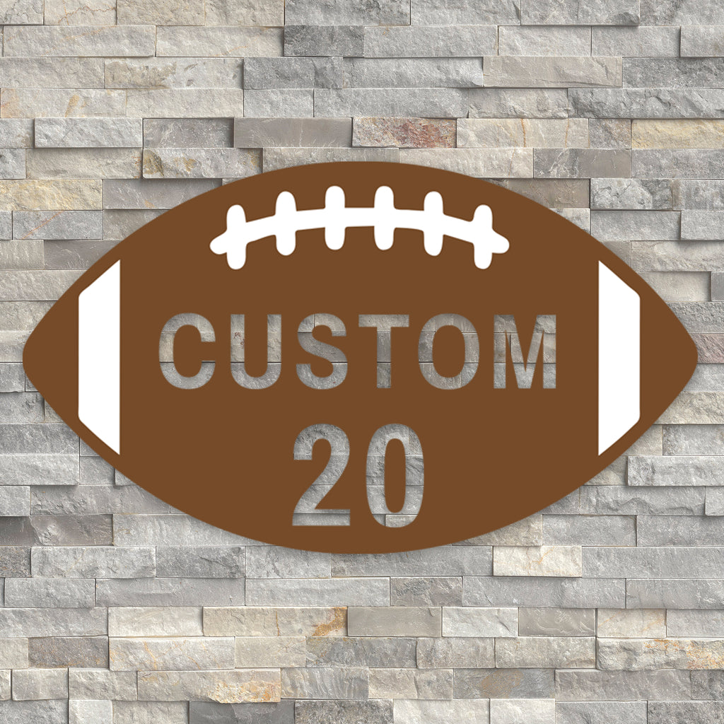 Color Splashed Custom Football Wall Decor