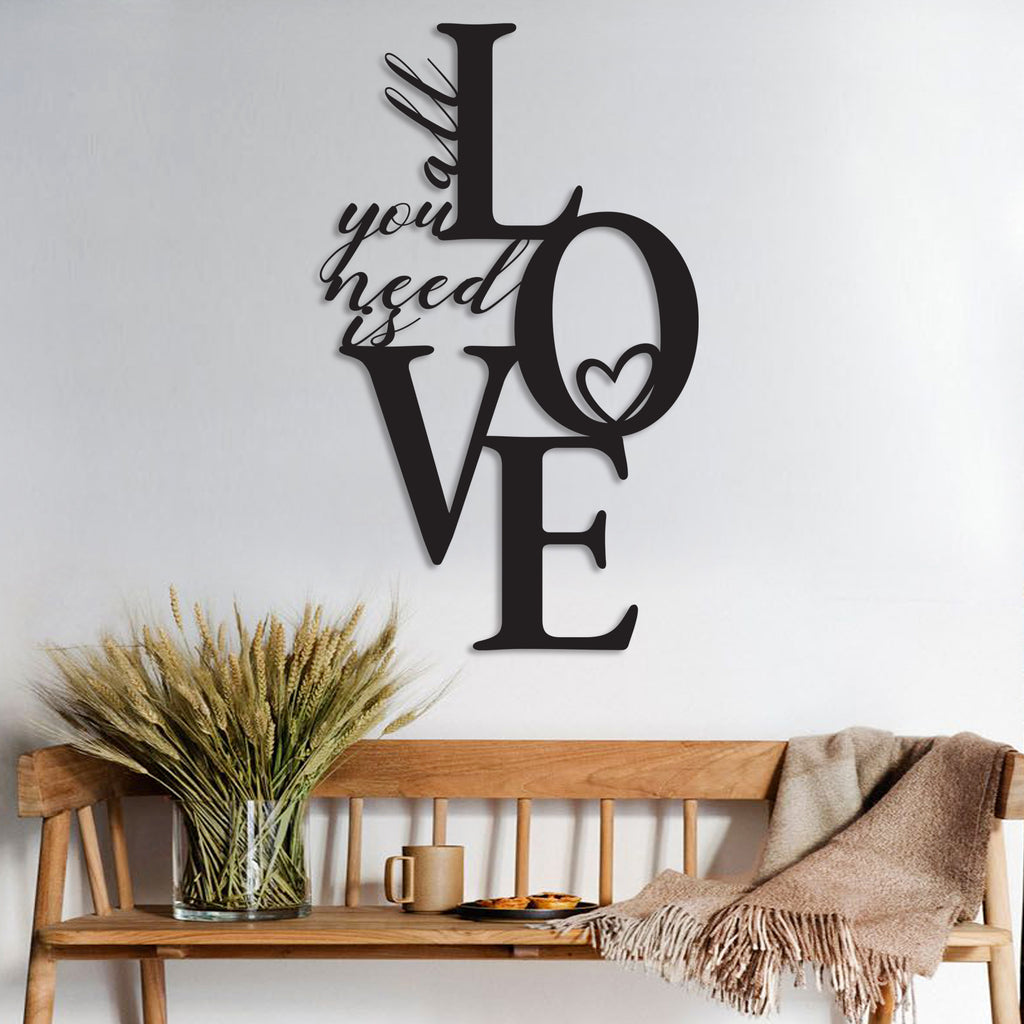 All You Need Is Love Metal Wall Art