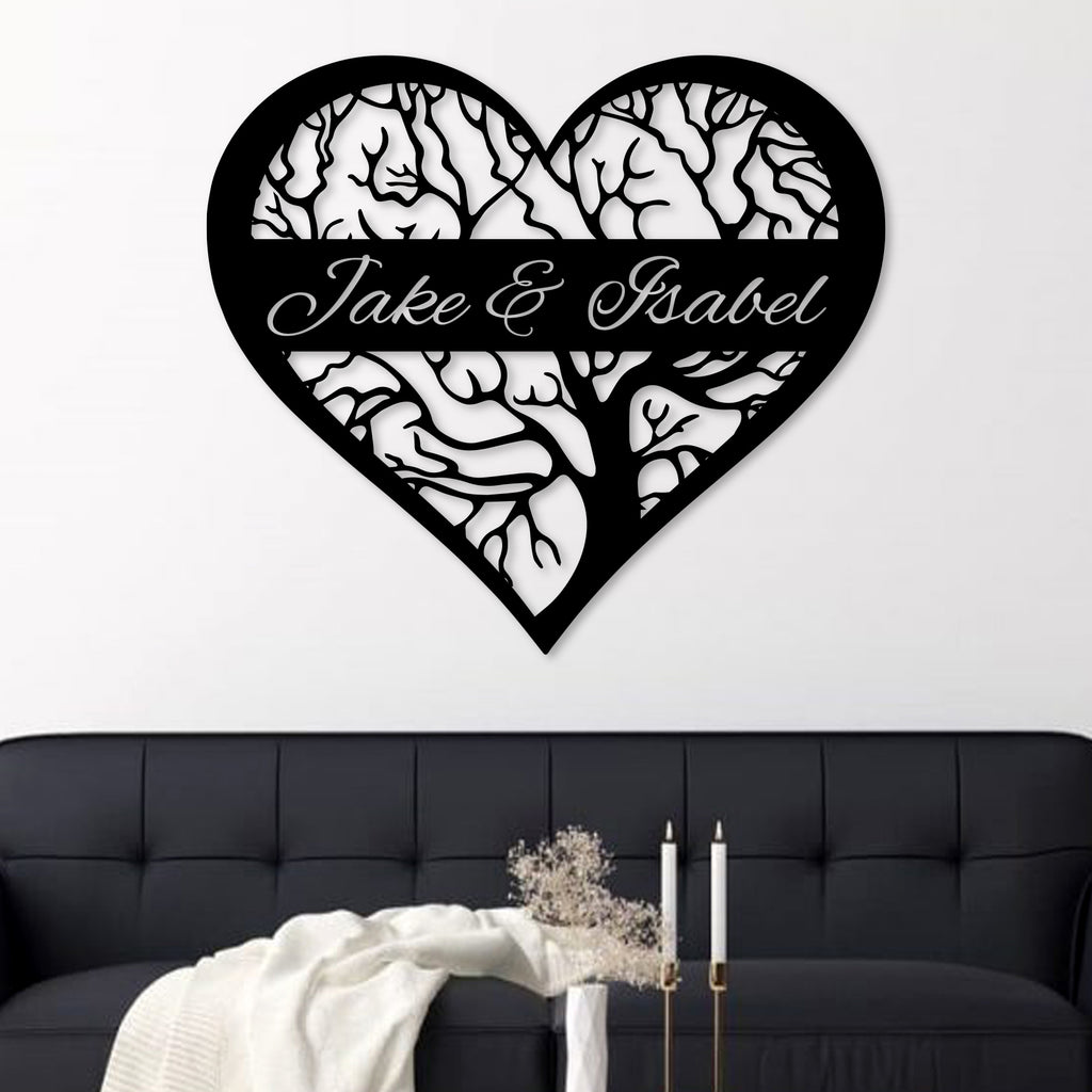 Custom Tree Heart Metal Wall Decor