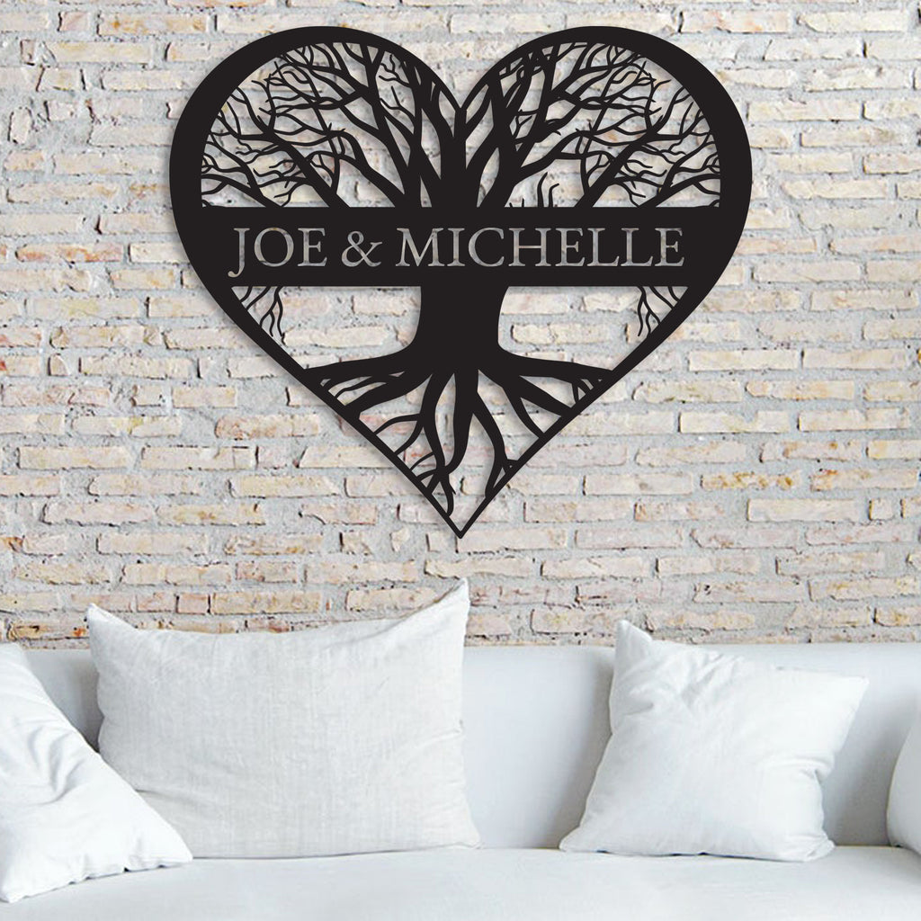 Custom Heart Shaped Tree Of Life Wall Art