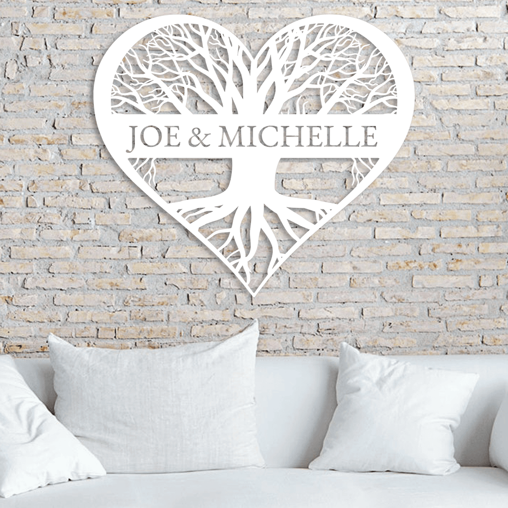 Custom Heart Shaped Tree Of Life Wall Art