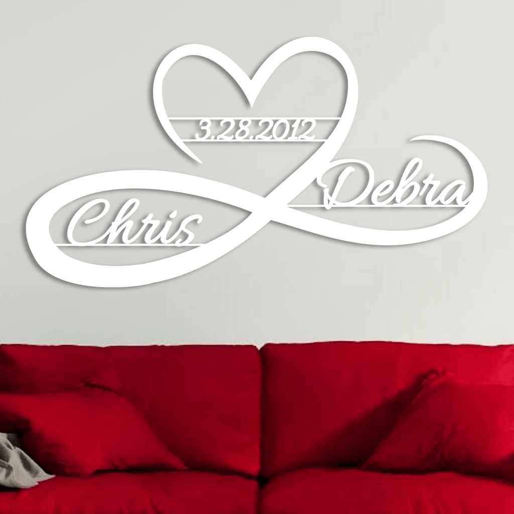 Custom Heart Infinity Sign | Wedding & Anniversary Gifts | Wall Art | K ...