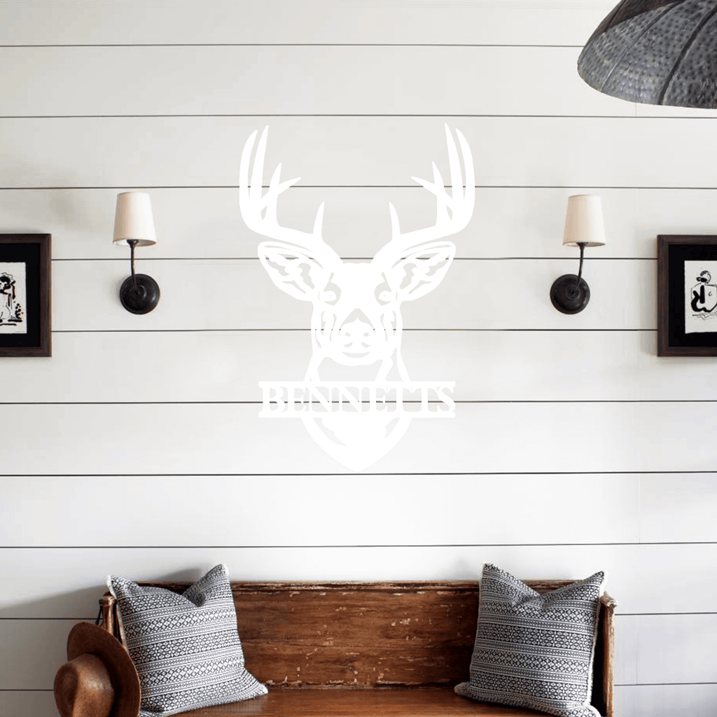 Custom Deer Head Metal Wall Art