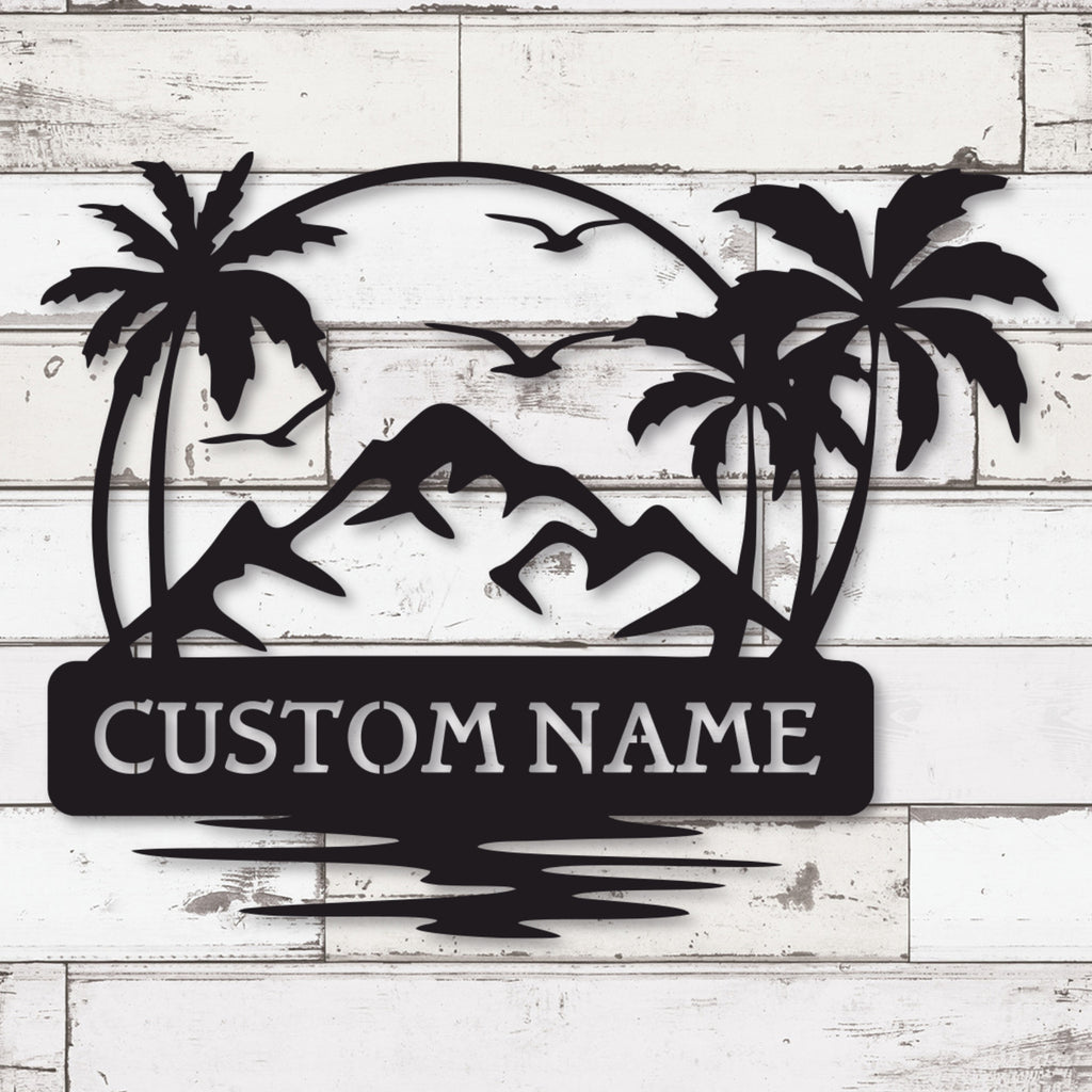 Custom Tropical Palm Trees Wall Art