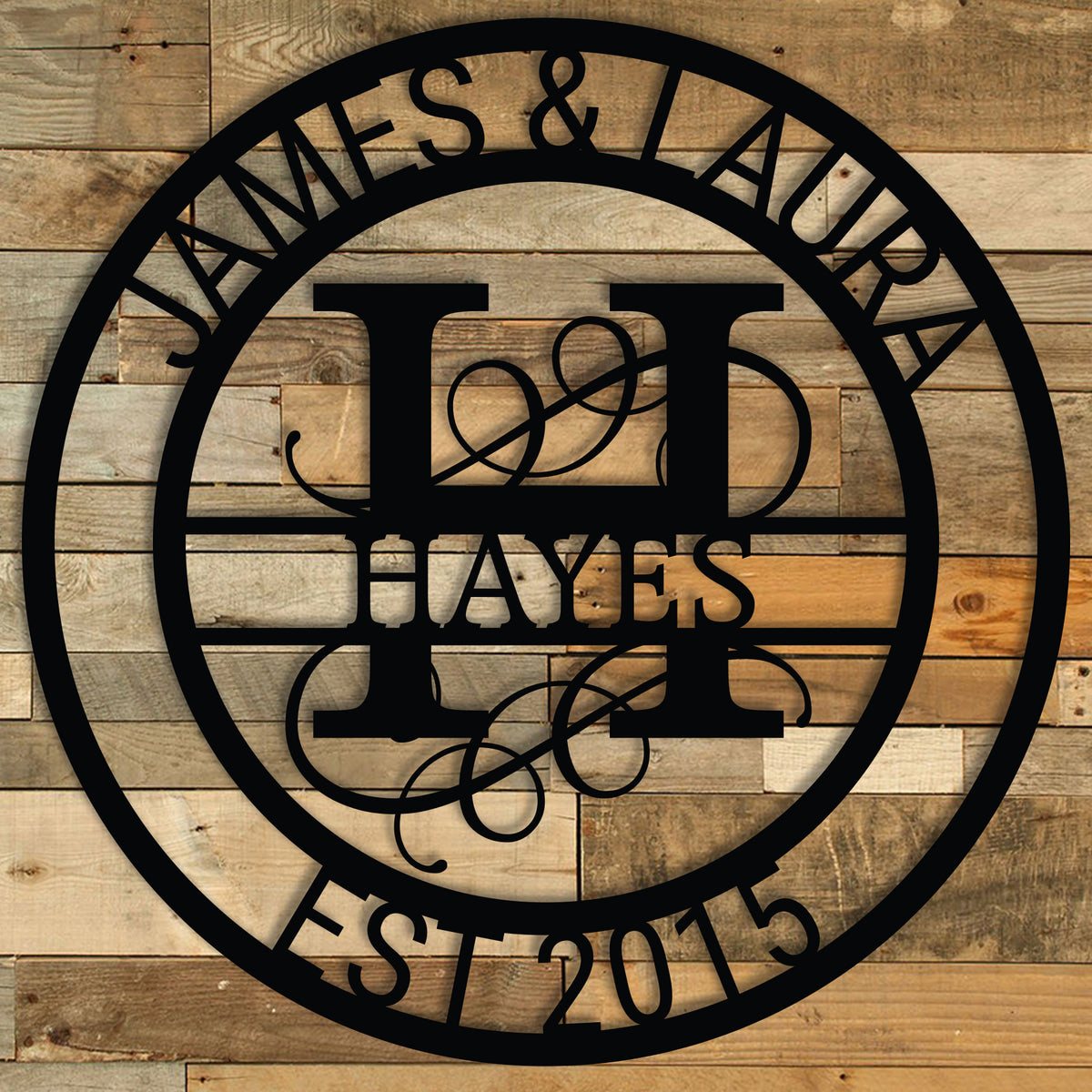 Custom Monogram | Family Sign | Metal Wall Art & Home Decor | K&S ...