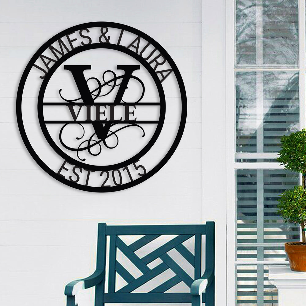 Custom Monogram | Family Sign | Metal Wall Art & Home Decor | K&S ...